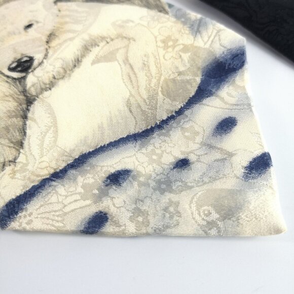 Vintage Polar Bear Family men's tie Endangered species Mark Dennis 1996 USA - Picture 5 of 11